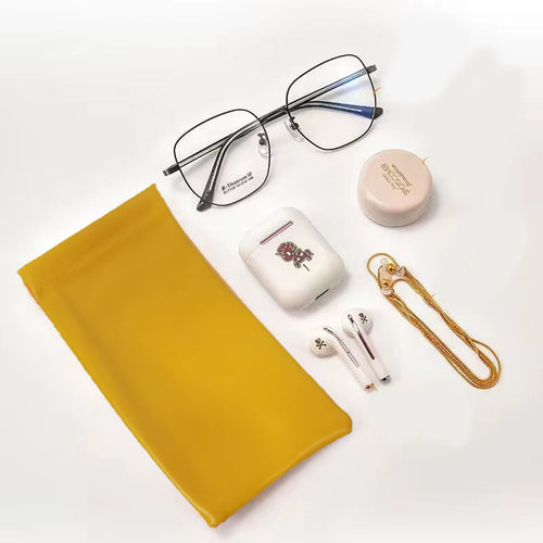 4pcs Set of Soft Fashion Eyeglass Cases, Daily Portable Squeeze-Top Glasses Boxes, Easy Solid-Colored Eyewear Storage Bags, Suitable for Fashion Glasses, Sunglasses, Reading Glasses And Glasses Additions
