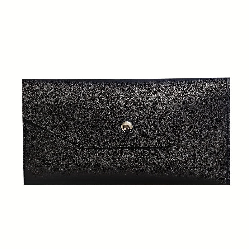 Money Envelope Wallet - Reusable Multi-Functional Card Holder with Button Closure, Multiple Compartments for Cash & Cards, Minimalist Solid Color Design, Casual Wallet for Everyday Use, Personal Finance | Minimalist Wallet | Interior Compartments, Small W