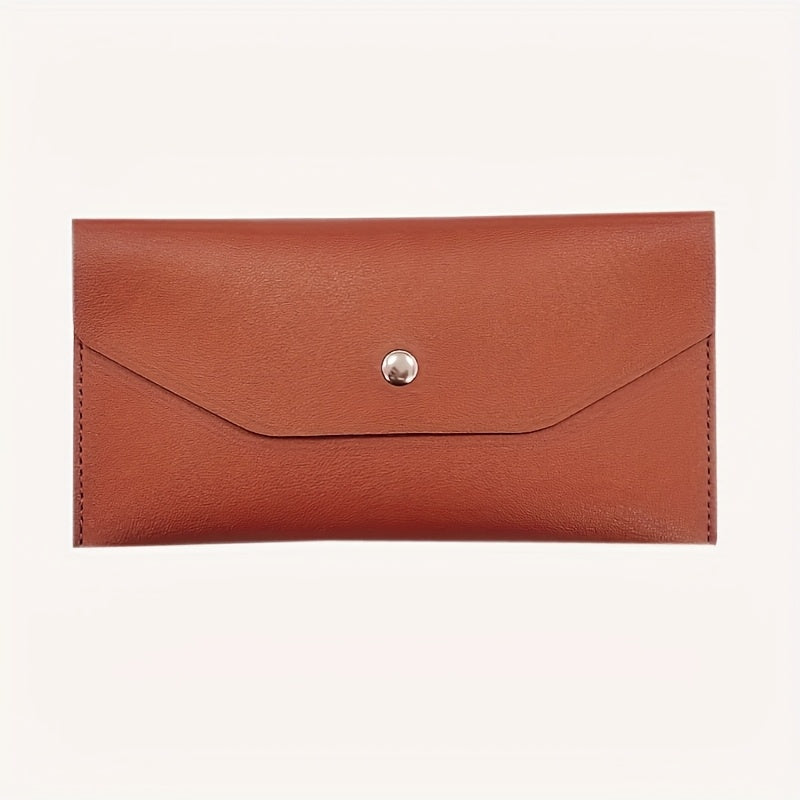 Money Envelope Wallet - Reusable Multi-Functional Card Holder with Button Closure, Multiple Compartments for Cash & Cards, Minimalist Solid Color Design, Casual Wallet for Everyday Use, Personal Finance | Minimalist Wallet | Interior Compartments, Small W
