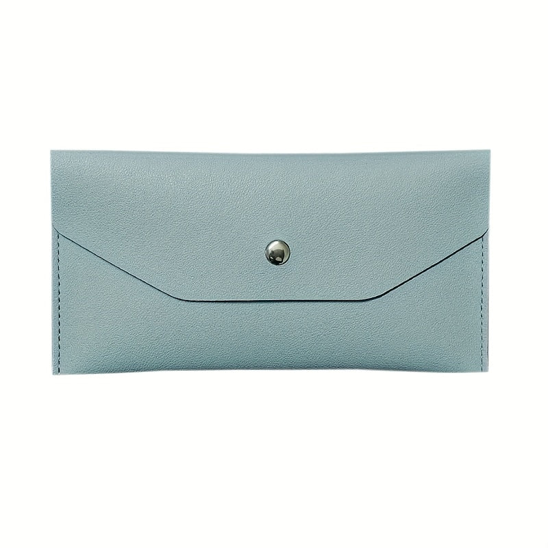 Money Envelope Wallet - Reusable Multi-Functional Card Holder with Button Closure, Multiple Compartments for Cash & Cards, Minimalist Solid Color Design, Casual Wallet for Everyday Use, Personal Finance | Minimalist Wallet | Interior Compartments, Small W
