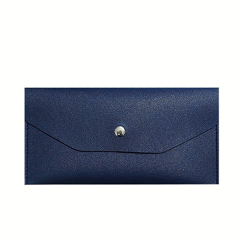 Money Envelope Wallet - Reusable Multi-Functional Card Holder with Button Closure, Multiple Compartments for Cash & Cards, Minimalist Solid Color Design, Casual Wallet for Everyday Use, Personal Finance | Minimalist Wallet | Interior Compartments, Small W