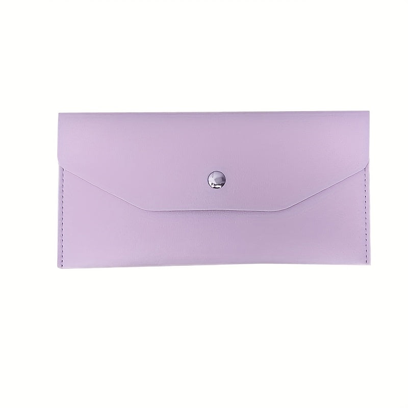 Money Envelope Wallet - Reusable Multi-Functional Card Holder with Button Closure, Multiple Compartments for Cash & Cards, Minimalist Solid Color Design, Casual Wallet for Everyday Use, Personal Finance | Minimalist Wallet | Interior Compartments, Small W