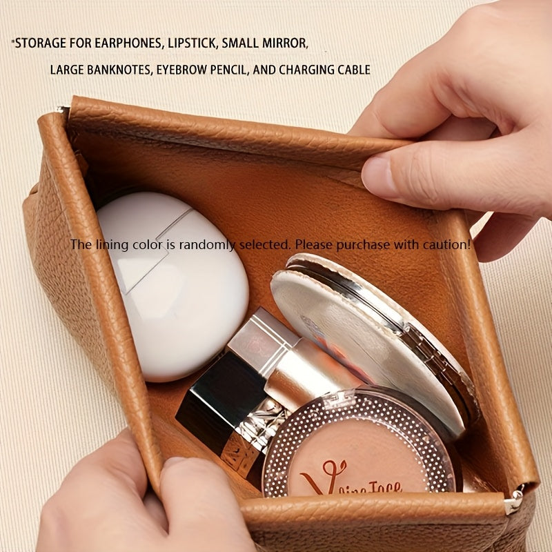 Automatic Sealing PU Material Vintage Long Wallet with Automatic Closure, Large Bill and Small Coin Storage Pouch, Snap Closure Coin Purse